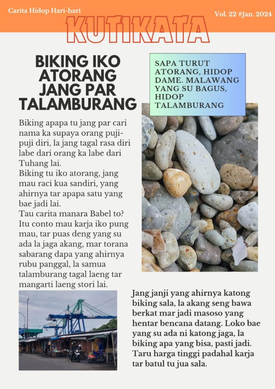 Biking Iko atorang, Jang Par Talamburang