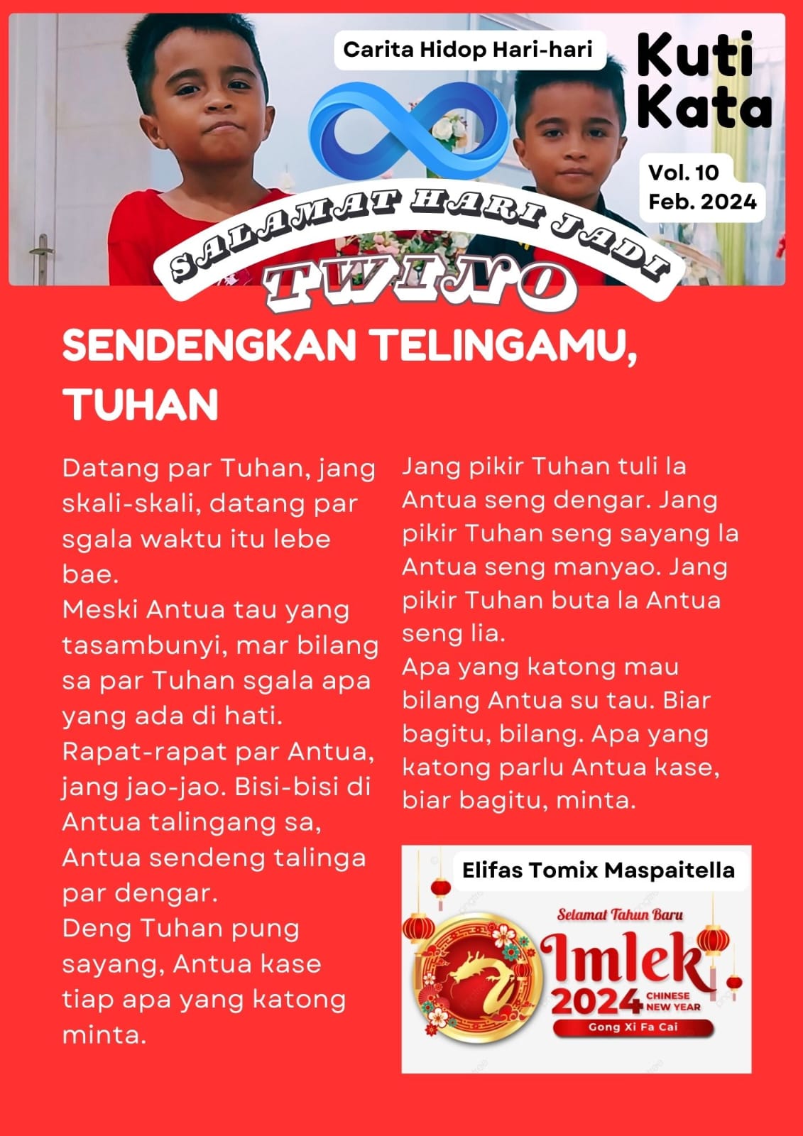 Sendengkan TelingaMu, Tuhan