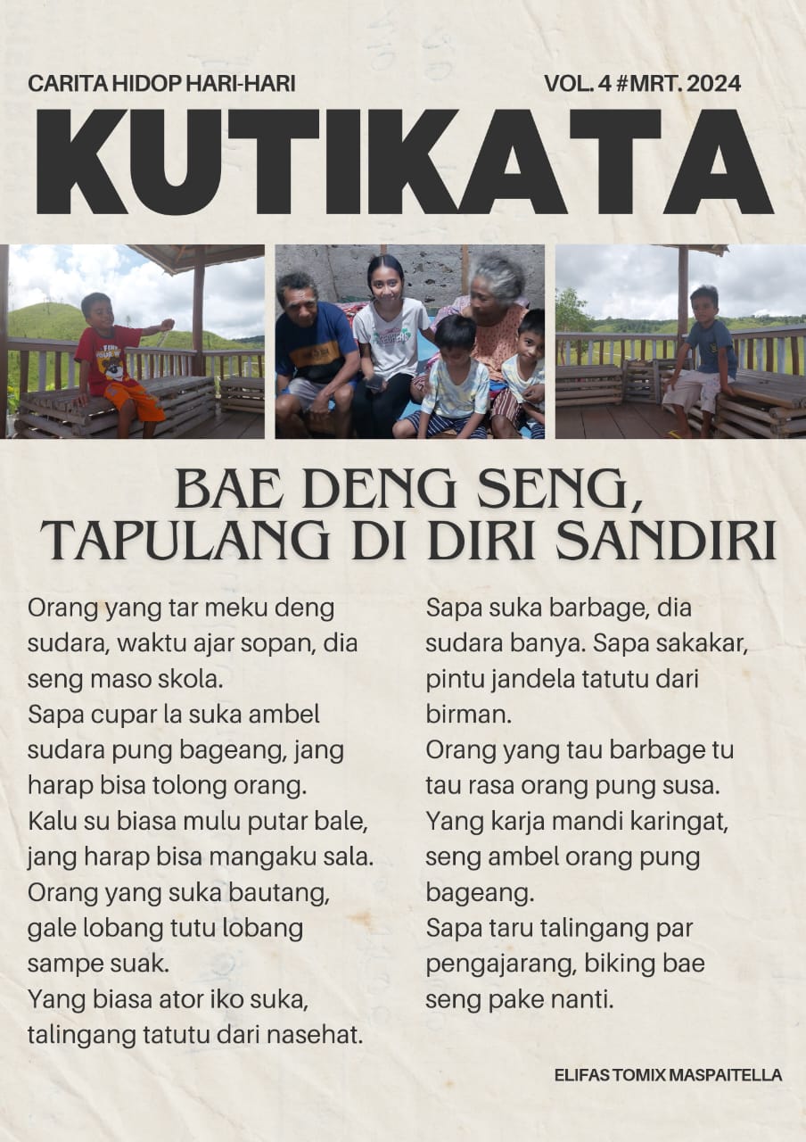 Bae deng seng, tapulang di diri sandiri