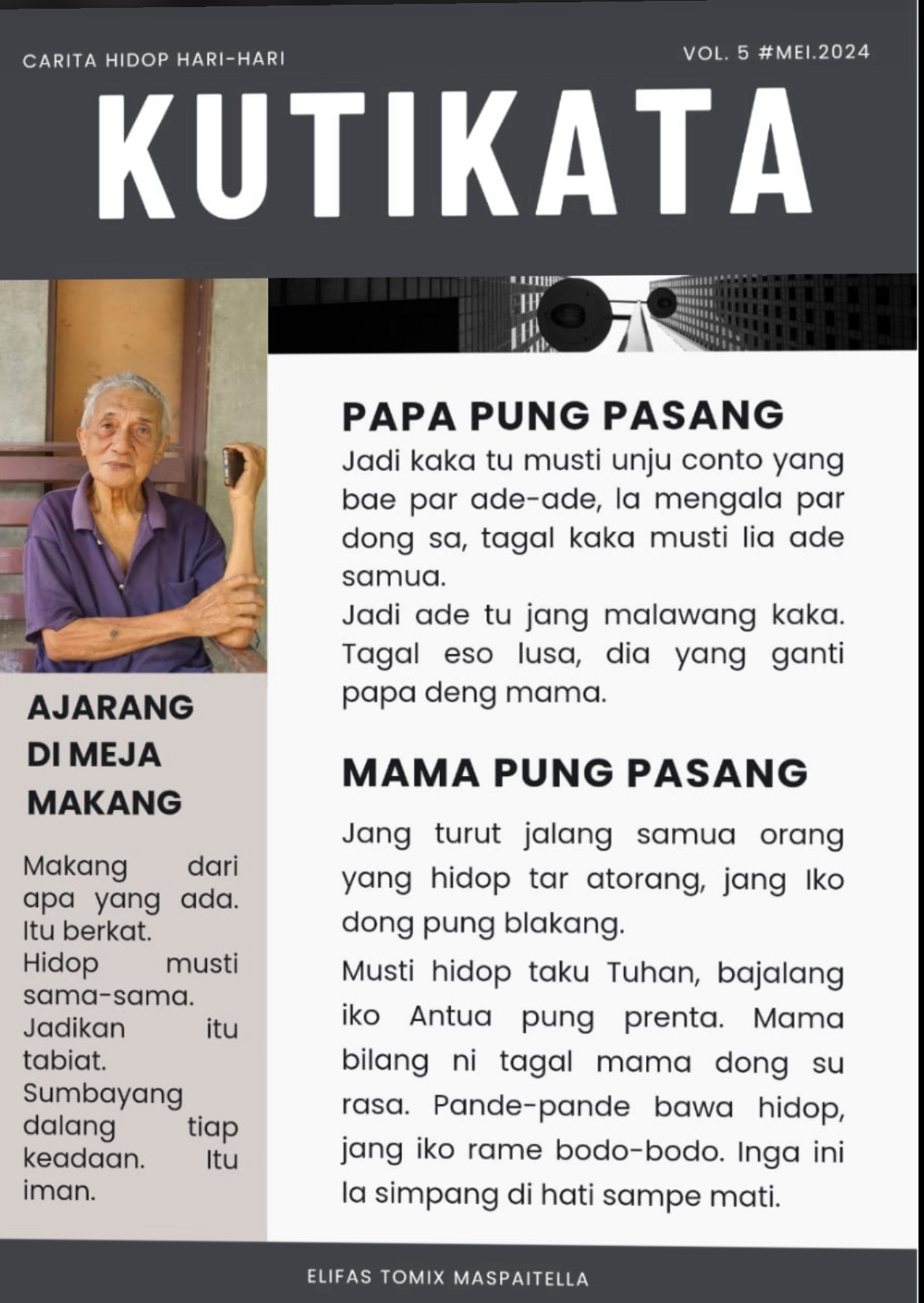 Ajarang di meja makang