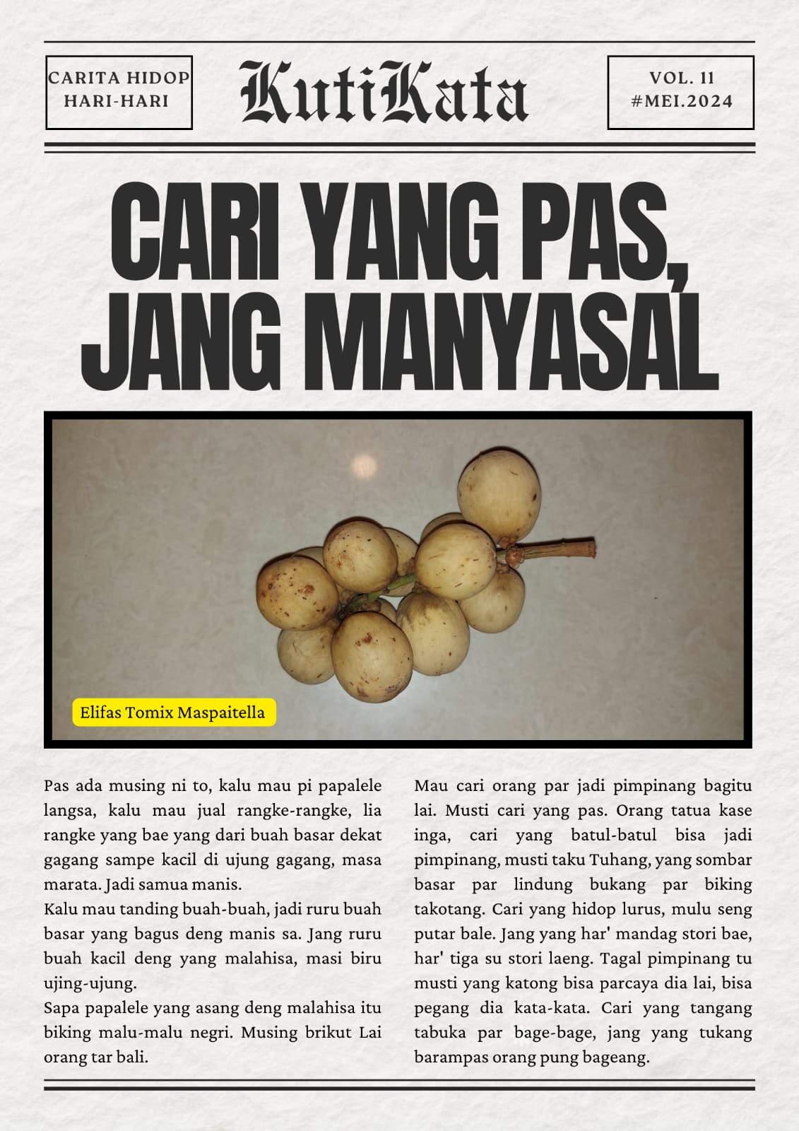 Cari yang pas, jang manyasal